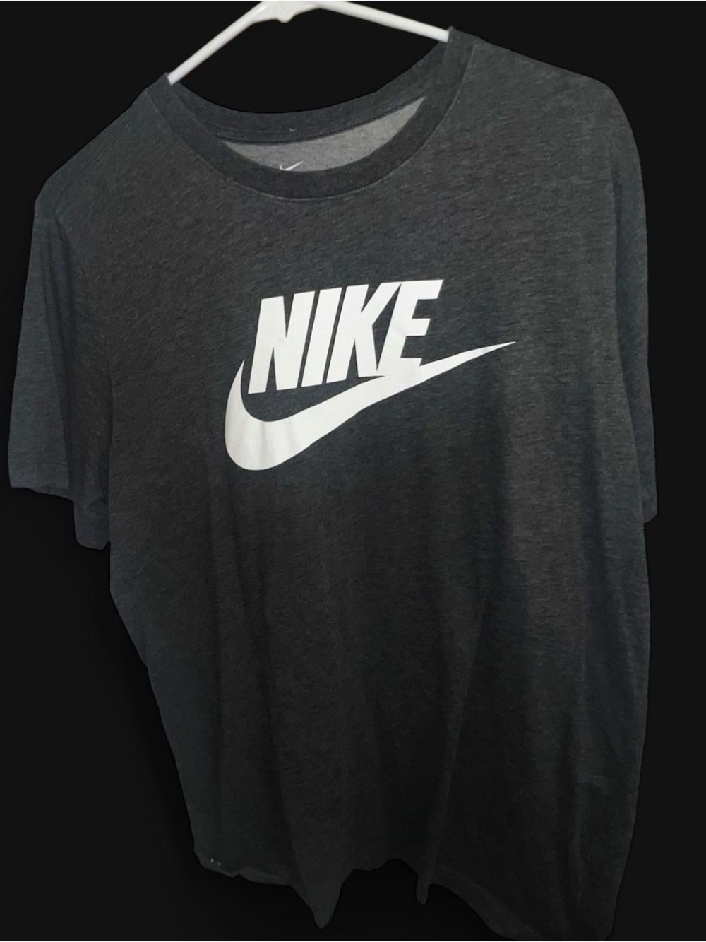 Nike Men's Charcoal Logo Tee - Classic Crew Neck